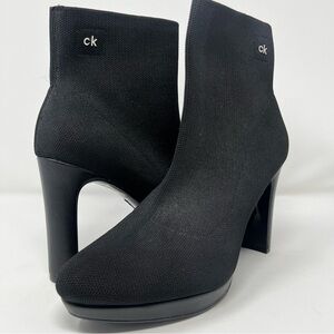Calvin Klein Black Heeled Boots